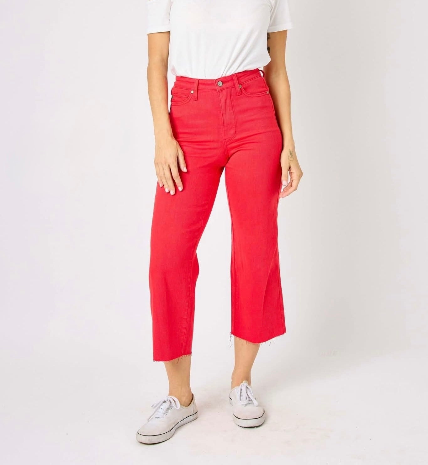 Raw Edge Red Judy Blue Jeans
