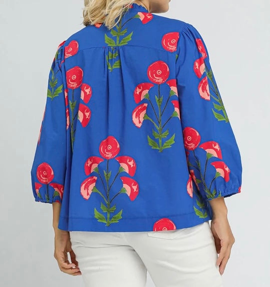 Blue Skies & Petals Top