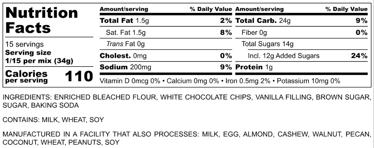 YM&S Wh Choc Cookie Mix