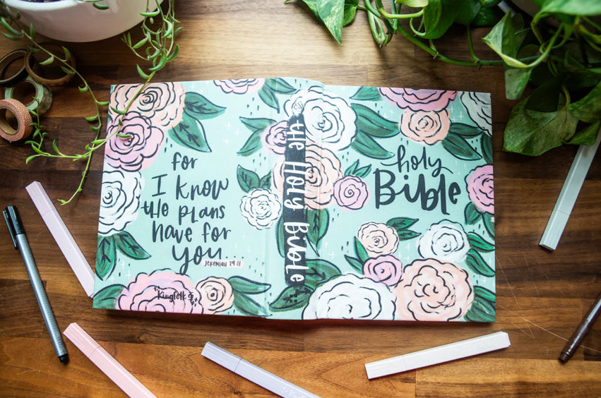 Mint To Be Floral Journaling Bible ESV