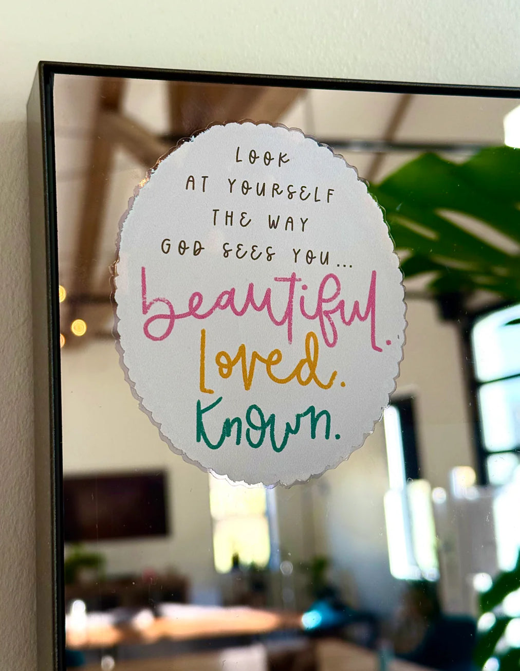 God Sees You Mirror Cling