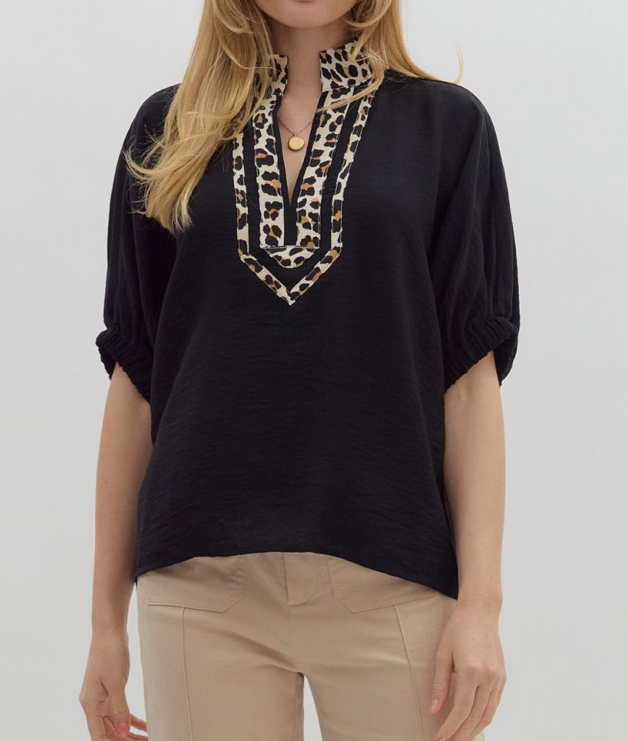 Bold Border Blouse