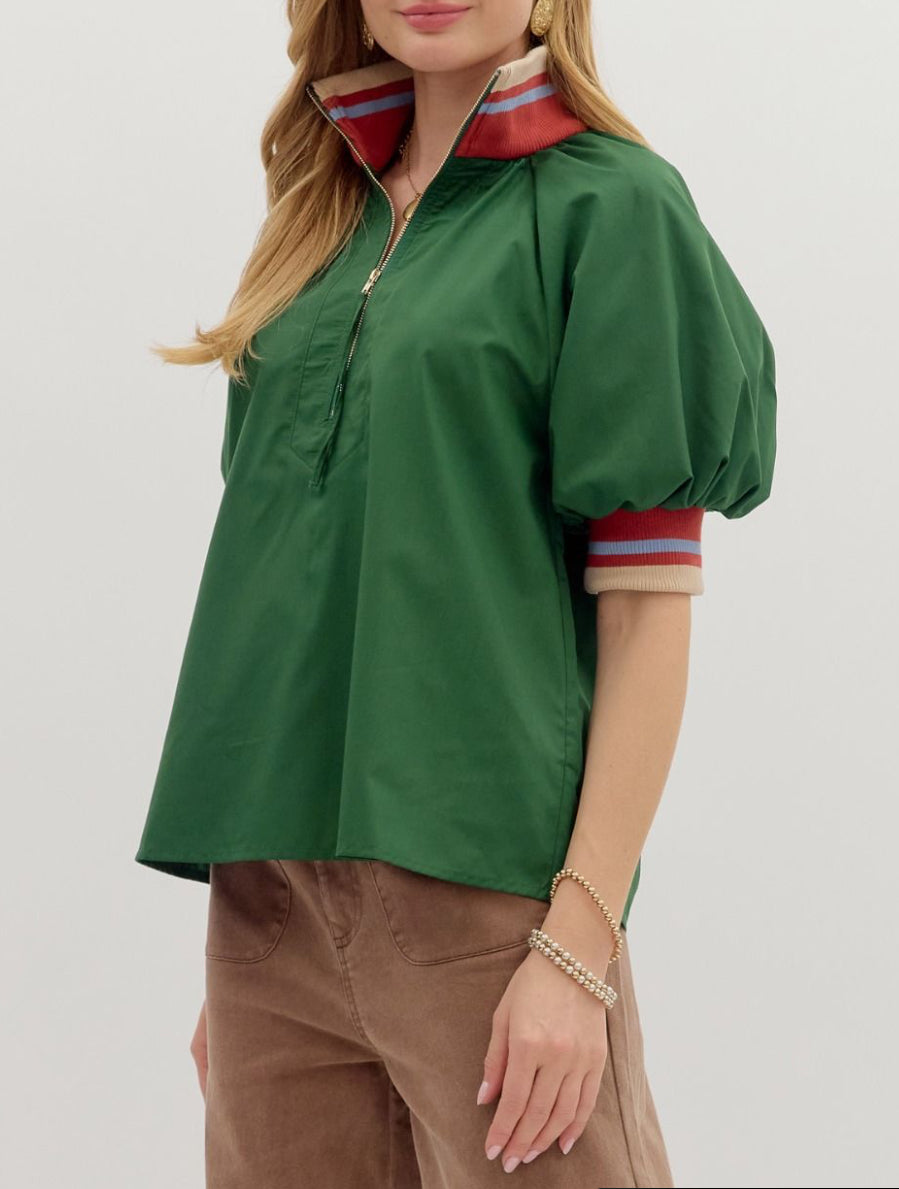 Contrast Crew Top