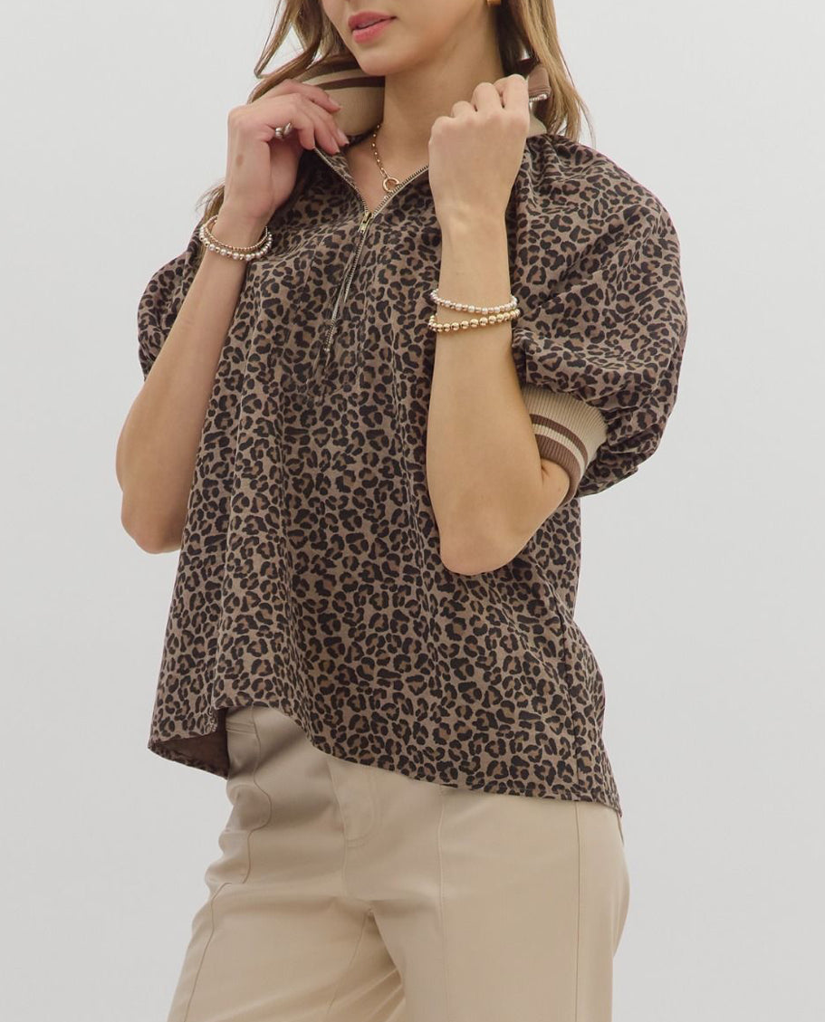 Leopard League Top
