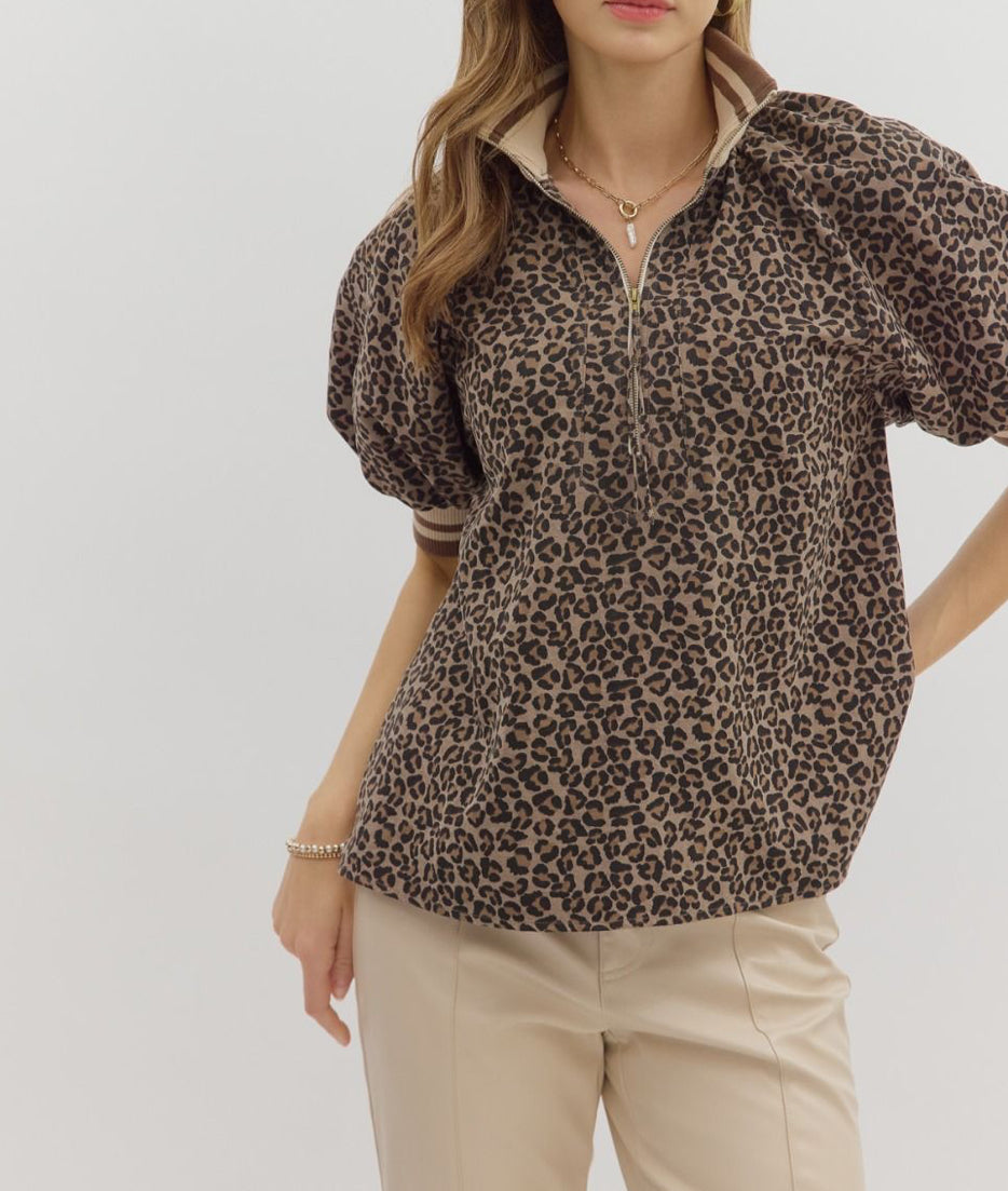 Leopard League Top