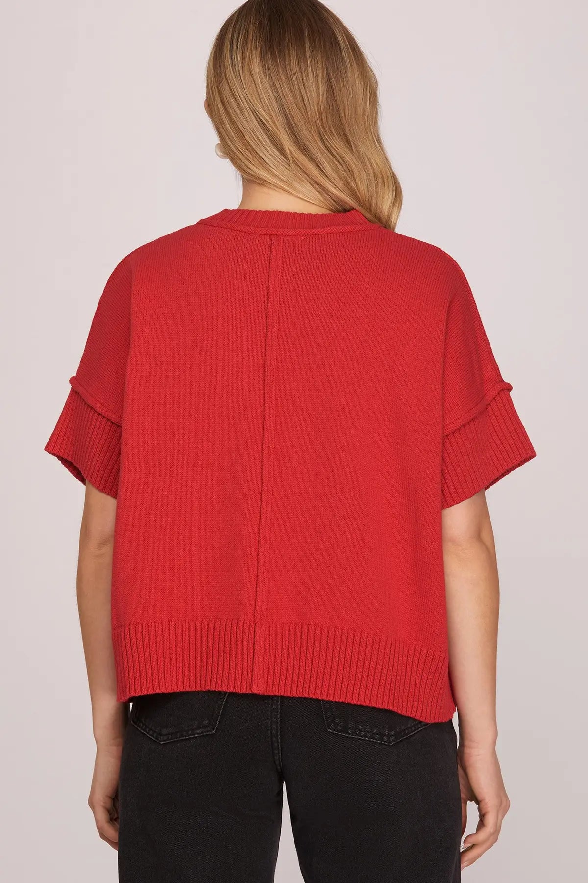 Rally Red Knit Top