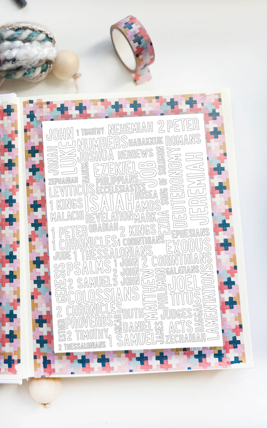 Books of the Bible in Color in Sheet