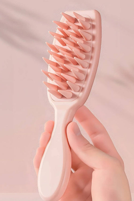 Light Pink Silicone Scalp Massage Hair Brush