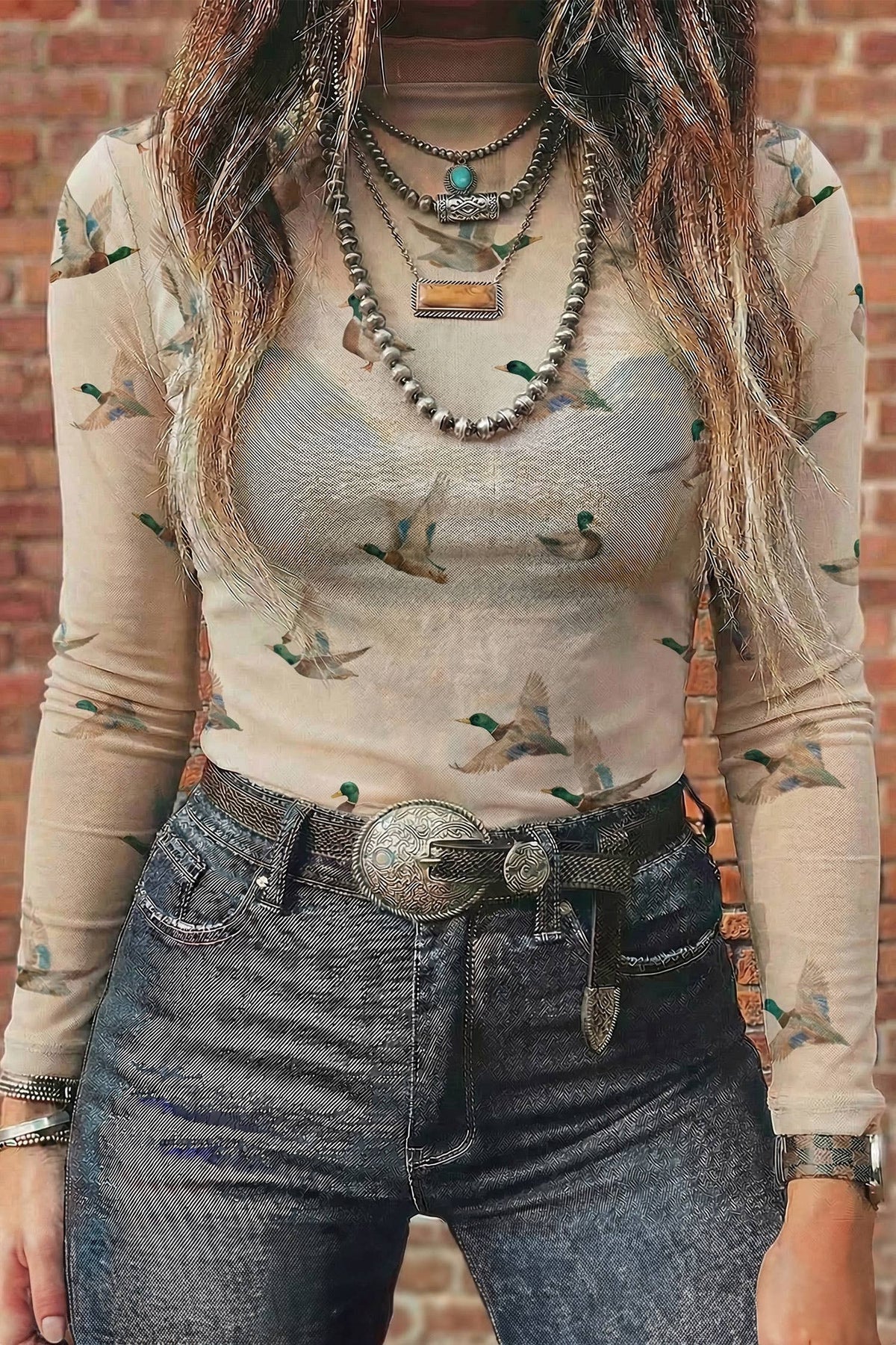 Mallard Moments Mesh Top