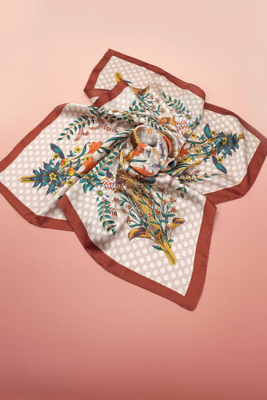 Amber & Olive Floral Scarf