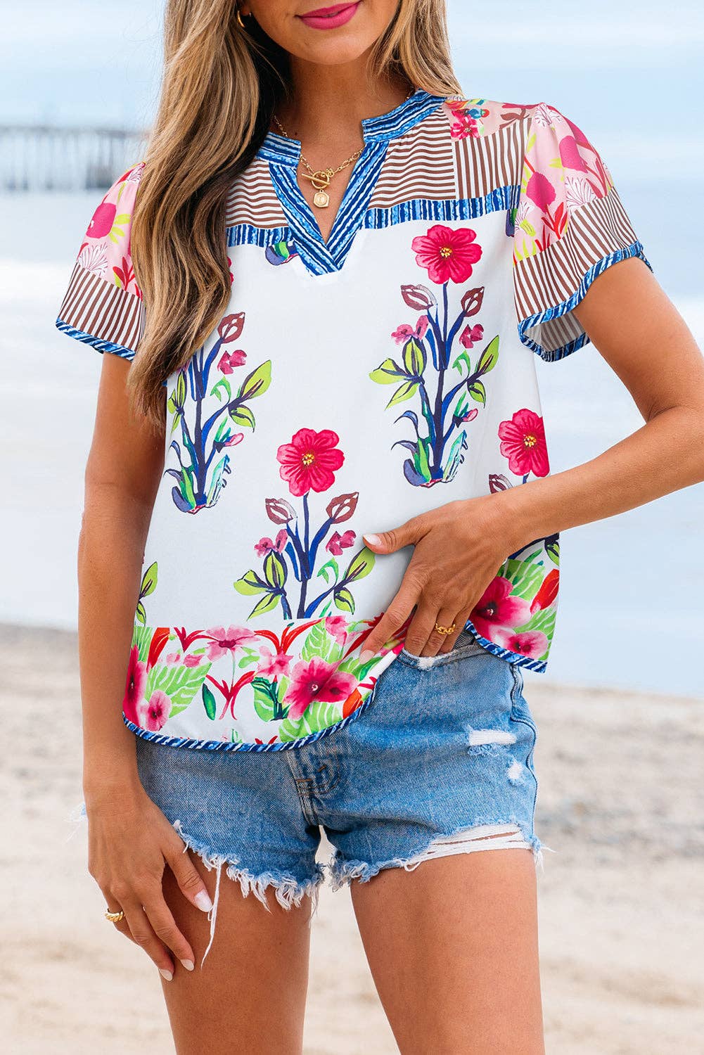 Patchwork & Petals Top