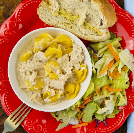 Crockstar Top Notch Chicken Alfredo Tortellini