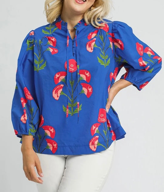 Blue Skies & Petals Top
