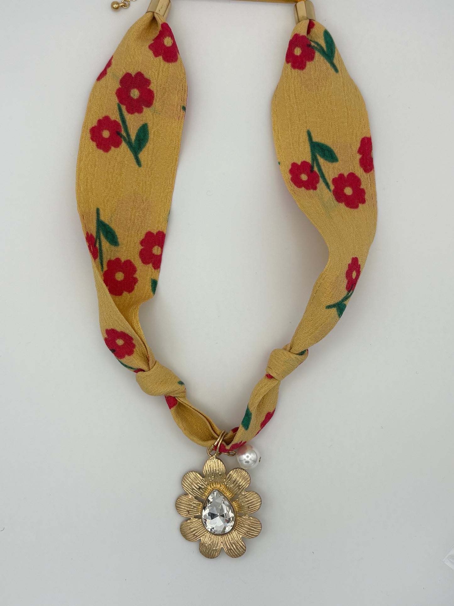 Golden Meadow Scarf Necklace