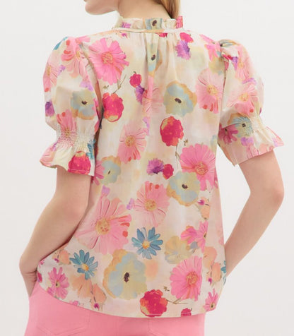 Spring Bloom Smocked Top