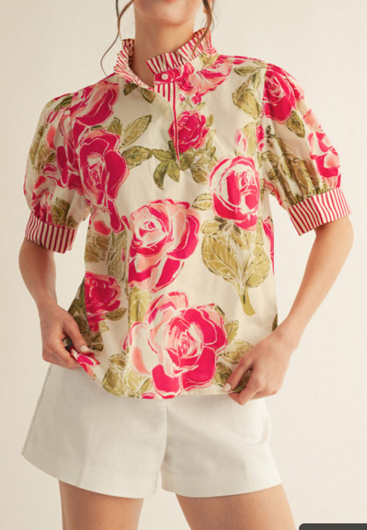 Stop & Smell the Roses Top