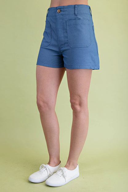 Sail Away With Me Sailor Shorts Denim