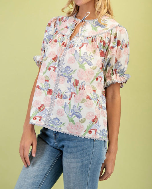 Softly Blooming Top