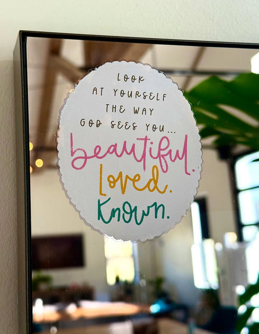 God Sees You Mirror Cling