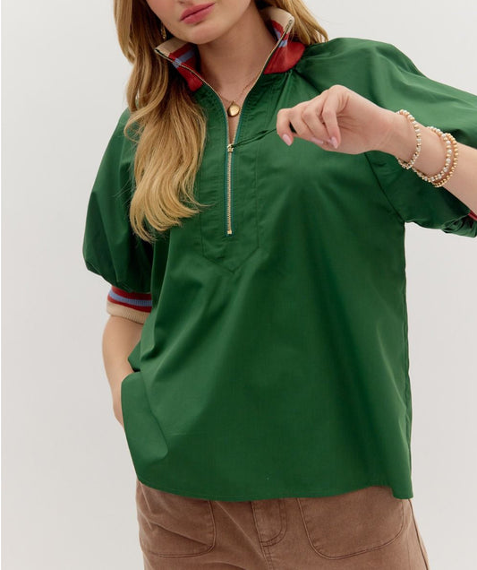 Contrast Crew Top