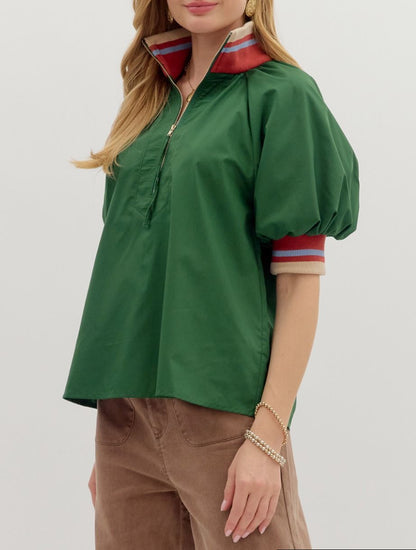 Contrast Crew Top