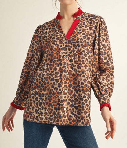 Spotted in Scarlet top