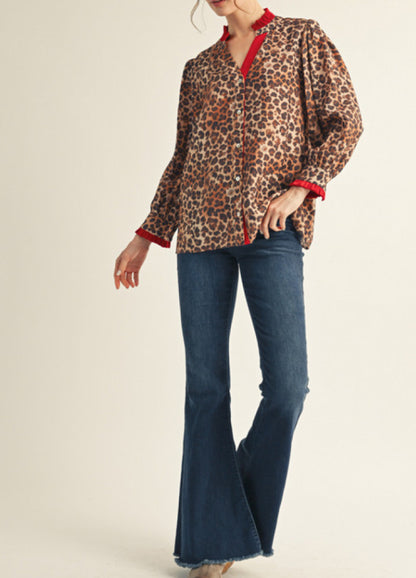 Spotted in Scarlet top