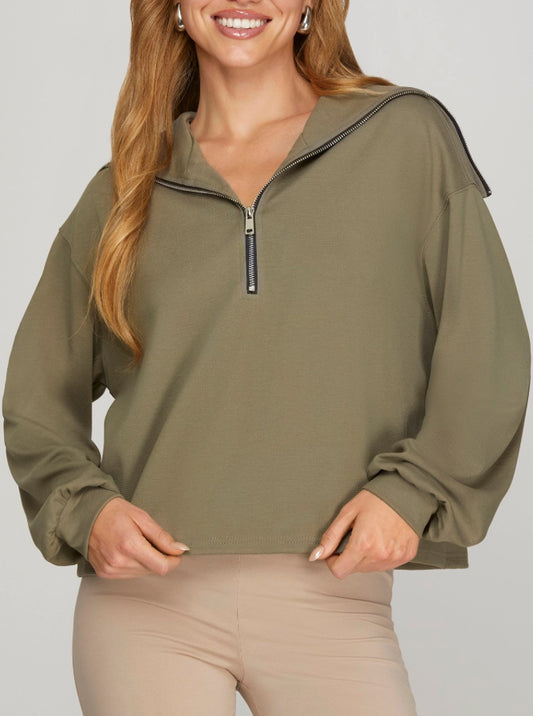 Elevated Ease Zip Top