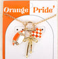 Orange Pride Charm Necklace