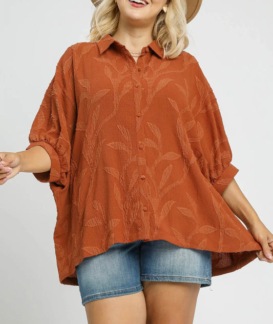 Terra Bloom Textured Top