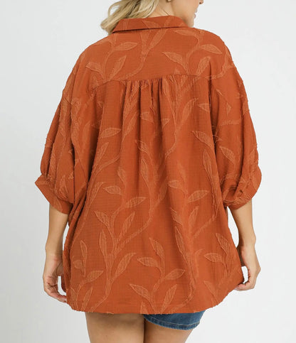 Terra Bloom Textured Top