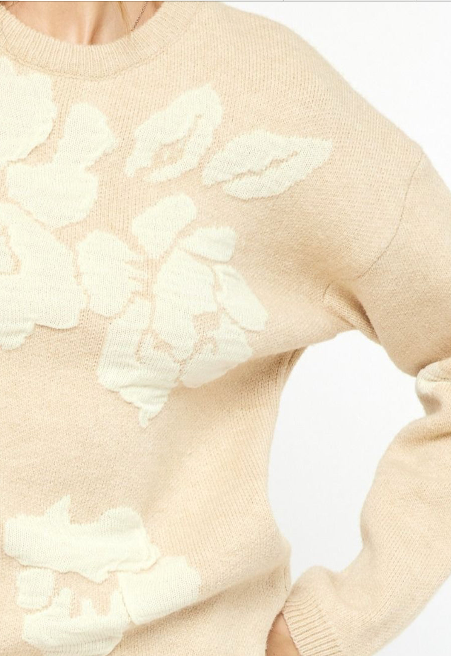 Vintage Pearl Petal Sweater