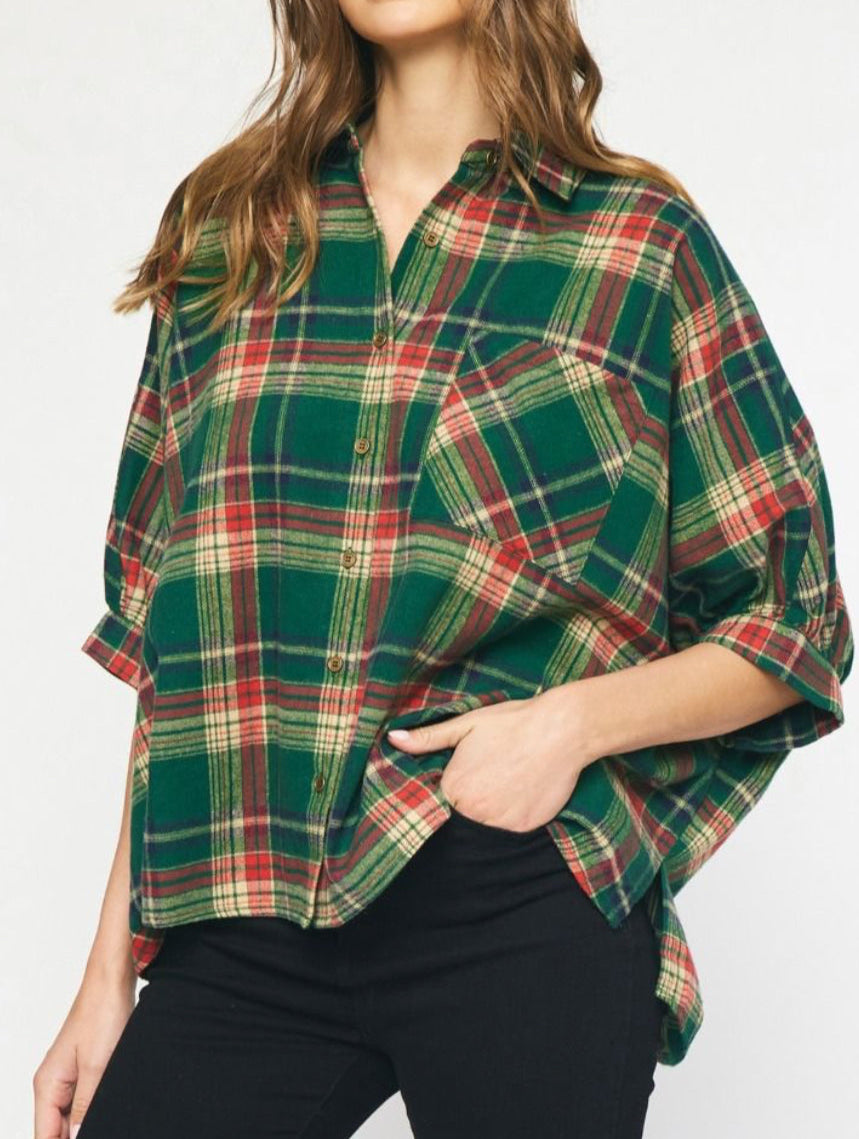 Woodsfield Plaid Button-Up