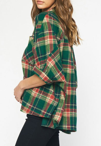Woodsfield Plaid Button-Up