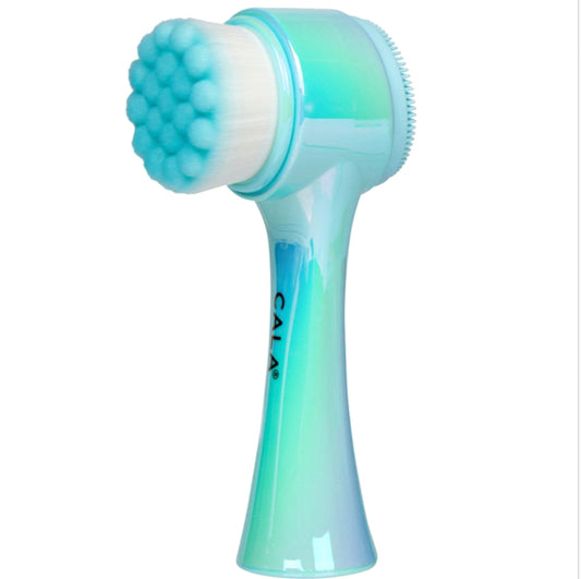Iridescent Blue Dual Action Facial Cleansing Brush
