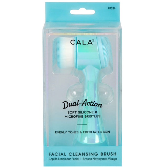 Iridescent Blue Dual Action Facial Cleansing Brush