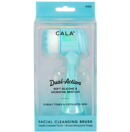 Iridescent Blue Dual Action Facial Cleansing Brush