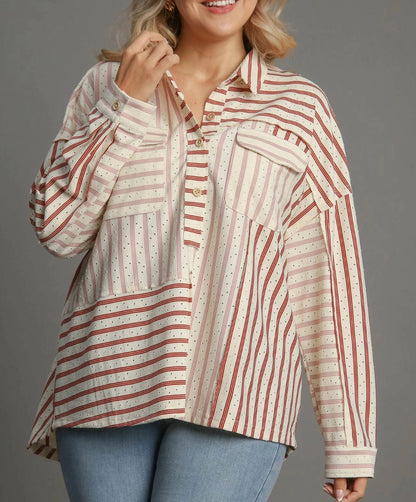 Heritage Striped Patchwork Top