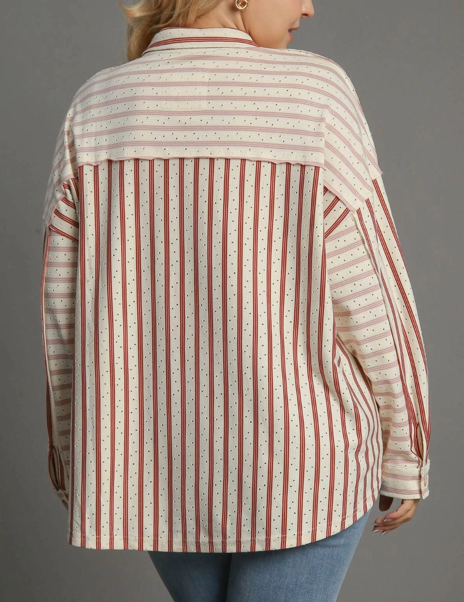 Heritage Striped Patchwork Top
