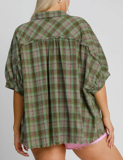 Pinebrook Plaid Plus Top