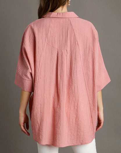Blush Drift Textured Top