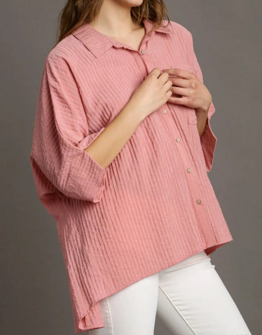 Blush Drift Textured Top