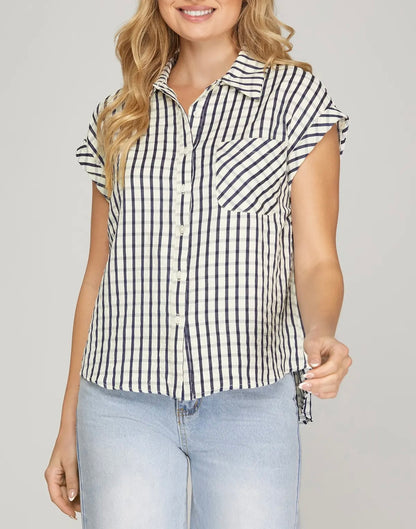 Front Porch Gingham Top