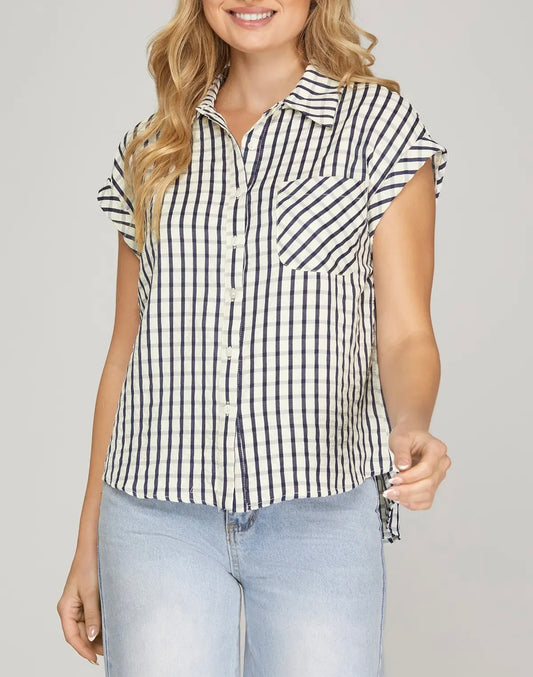 Front Porch Gingham Top