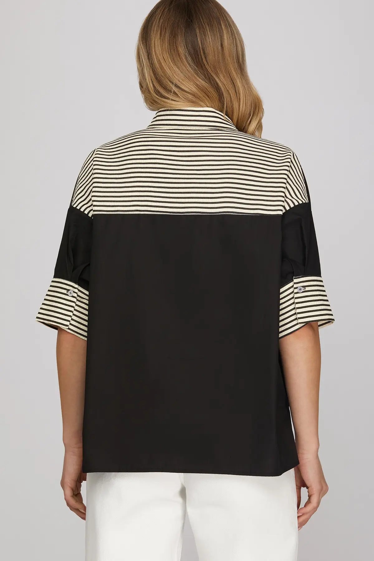 Monroe Contrast Polo Top