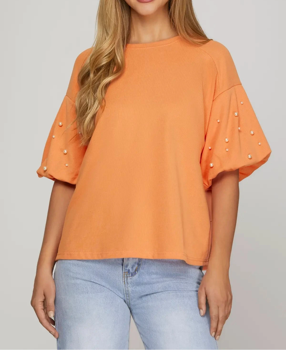 Sunset Pearl Puff Top