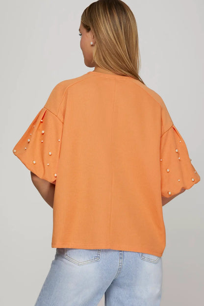Sunset Pearl Puff Top