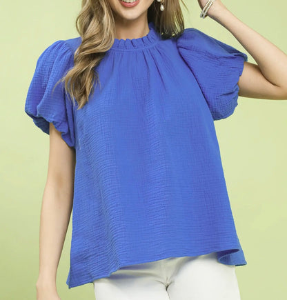 Blue Skies Puff Top