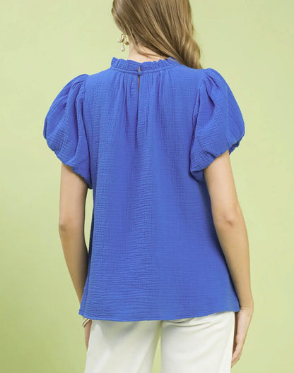 Blue Skies Puff Top