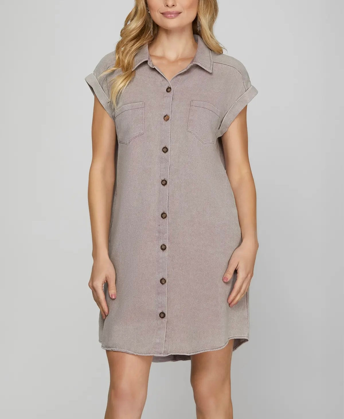 Meet me in Mauve Shirt Dress